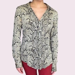 Vintage equipment silk snake shirt